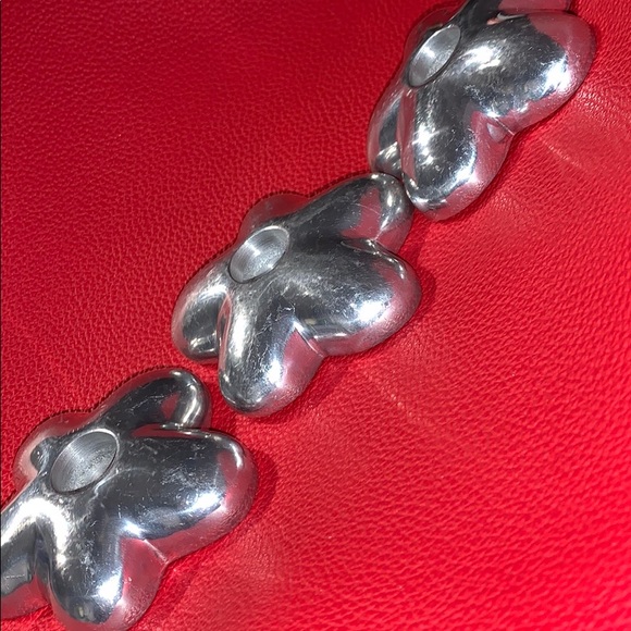 Three Silver Tone Candle Holders - Picture 2 of 3